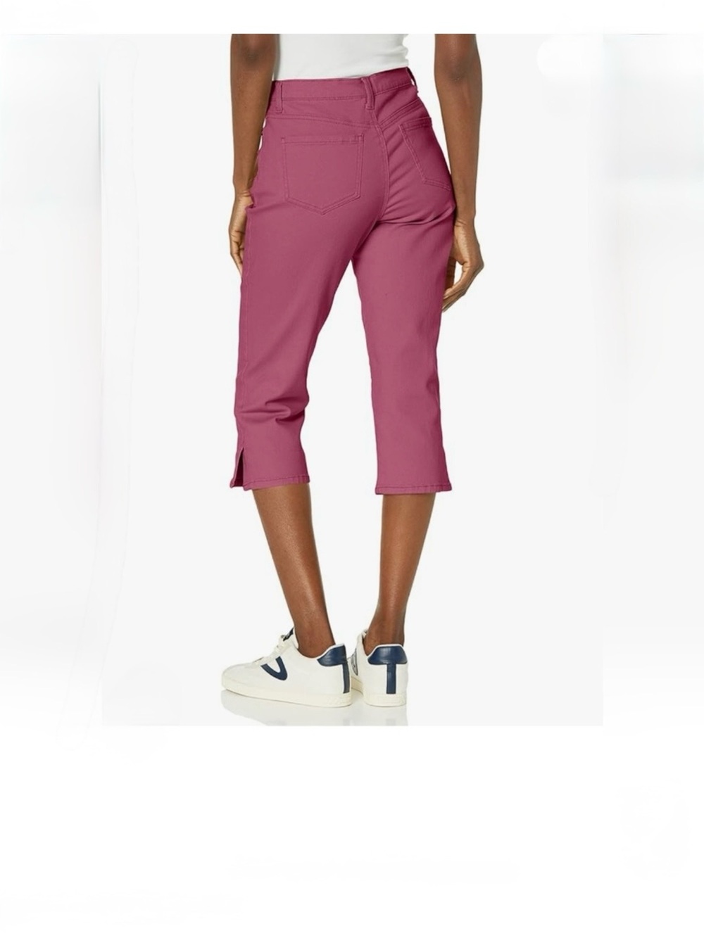 NEW WITH TAGS-Gloria Vanderbilt Amanda Classic Rise Capri Jean Purple Size 12 - Picture 5 of 6